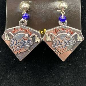 LA Dodgers Blue Glass Bead Earrings by Neanie-Bot
